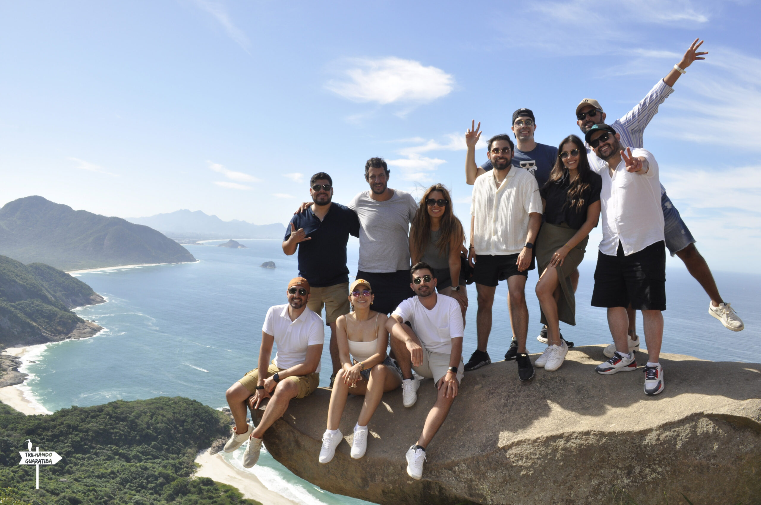 Turista na Pedra do Telégrafo